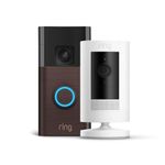 Ring Battery Video Doorbell + Ring Outdoor Camera Battery | DIY Wireless Doorbell Security Camera | Head-To-Toe View, HD Video, Easy installation (5min) | 30-day free trial of Ring Home