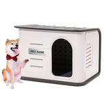 Diyokai Outdoor Dog House, Durable Plastic Kennel for Small Dogs - Weatherproof, Insulated, Easy to Assemble