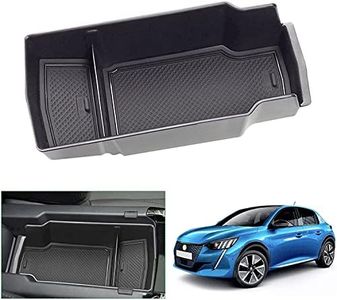 GAFAT Nuevo Peugeot 208 e-208/ Peugeot 2008 e-2008 2020-2024 2025 Caja de Almacenamiento para Apoyabrazos, Peugeot 208 2023 Restyling Bandeja de Reposabrazos, Consola Central Organizador (Negro2)
