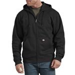 Dickies, Men's, MIDWEIGHT FULL ZIP FLEECE HOODIE REGULAR, BLACK, L