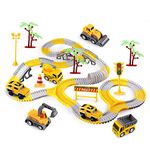 Engineering Rail Car,Construction Race Tracks for Kids Toys, DIY Collage Flexible Track Toys Set, Kids Gifts for 3-8 Year Old Boys and Girls Toys (305PCS)