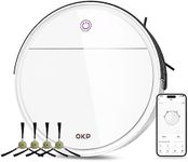 OKP Robot Vacuum Cleaner, WiFi/App/Alexa Robotic Vacuum Cleaner with Schedule, Small Automatic Self-Charging Vacuum Cleaners for Flood Carpet Pet Hair