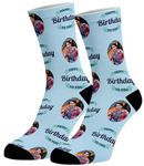 Hippowarehouse Personalised Socks Birthday Photo Sock Any Image Here 26.5cm 35cm 40cm Boys Birthday Custom Funny Gift