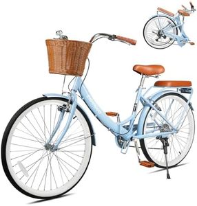 Kaiwrxin 26 Inch Folding Beach Cruiser Bike for Women