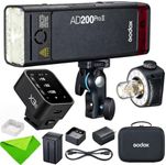 GODOX AD200 Pro II AD200Pro II 200Ws 2.4G Flash with Godox X3-C Trigger for Canon, 500 Full Power Flashes, 0.01-1.8s Recycling TTL Speedlite Pocket Monolight Strobe Flash (Upgraded Godox AD200 Pro)