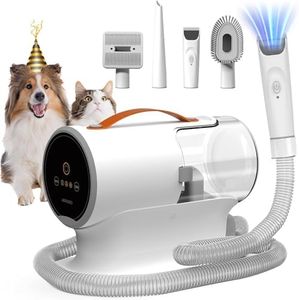 STARQ AIRROBO Dog Grooming Kit Dog Clippers Vacuum with 5 Pet Grooming Tools,12000Pa Strong Suction Power, 2L Large Capacity for Shedding Dogs Cat Animals Hair, Easy Empty Dustbin.
