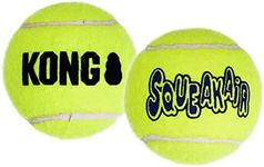 KONG - Toy Premium Squeak Tennis Balls, Gentle on Teeth - For Medium Dogs (6 Pack)