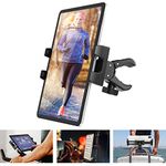 Tendak Exercise Bike Tablet Holder for iPad 360° Adjustable Treadmill Tablet Mount Indoor Spin Bike Handlebar Bracket Tablet Microphone Stand Holder for iPad Pro Mini Air 4.7-12.9" Tablet Cellphone