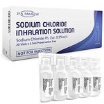 JFA Medical Isotonic Sodium Chloride 0.9% NaCl Inhalation Saline Solution humidifying Airway Box of 20 X 2.5ml Unit-dose vials