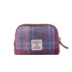 TAILORMAP Harris Tweed Mini Travel Makeup Carrying Case Cosmetic Bag Portable Electronics Accessories Organizer Coin Purse, No.2162, Scotch Plaid