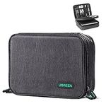 UGREEN Travel Accessories, Portable Bag Electronics Organiser Large Capacity Tech Pouch for Small Gadget USB Charging Cable Charger Adapter Power Bank Hard Drive SD Card(L)