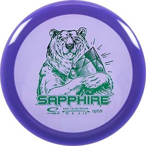 Latitude 64 Opto Sapphire Beginner Friendly Understable Disc Golf Distance Driver | Easy-to-Throw & Control Disc Golf Driver | 165g and Under (Purple)