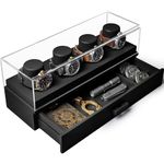 Elevate Your Watch Collection with The Watch Deck – Premium Watch Display Case for 4 Watches – Unique Birthday Gift for Men – Wooden Mens Watch Box & Watch Case – Lifetime Assurance Included