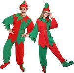 EraSpooky Christmas Elf Adult Costume Unisex Whole Set