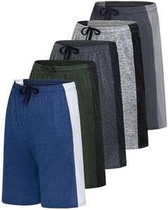 Real Essentials Dry Fit Dri-Fit Big Boys Girls Youth Clothing Active Athletic Performance Basketball Soccer Tennis Exercise Summer Activewear Gym Teen Running Shorts, Set 1, S (6/7), Pack of 5