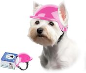 NAMSAN Dog Helmet Small Breed Hard Dog Hat with Ear Holes Dog Motorcycle Helmet for Small-Medium Dogs Anti-Impact Head Protection Tactical Sport Dog Helmet, Pink