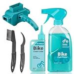 YIMAX Bike Chain Oil Lubricant and Cleaner Set with Bicycle Degreaser, Chain Scrubber,Cleaning Brush Tool Bike Chain Cleaner Set, Suitable for All Types of Bike. Lube-2oz,Degreaser-12oz