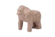 Itsy Bitsy Paper Mache Gorilla Big - Approx L16.6 X W10 X H14cm 1pc| Paintable Animal Showpiece for Home, Desk, Car Decoration