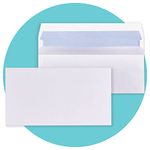 Triplast 500 x DL White Self Seal Security Envelopes (Size: 110x220mm) | Fully Opaque, Self Sealing & Printer Safe Mailing Paper Envelopes | Ideal for Everyday Home, Office & Commercial Use