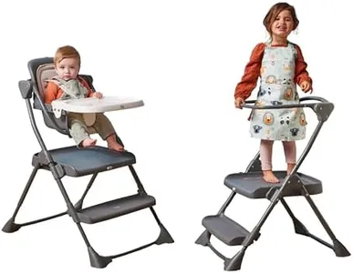 The First Years 2-for-1 Baby High Chair and Toddler Tower - Convertible Baby Chair to Toddler Step Stool - High Chairs for Babies and Toddlers - Toddler Kitchen Step Stools - For Mealtime and Playtime