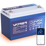 VATRER POWER 12V 100AH LiFePO4 Battery with Self-Heating, Built-in 100A BMS, Supports Low Temp Charging(-4°F), 5000+ Deep Cycles Lithium Battery, Perfect for RV/Camper, Solar System, Marine, Off-Grid