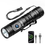 WUBEN C2 2000 Lumens Flashlights Rechargeable, Tactical Flashlight with 7 Modes Flash Light Super Bright LED Torch with IP68 Waterproof for Emergencies, Outdoor, Camping