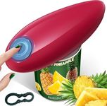 YUET Electric Tin Opener Can Openers Portable One Touch Automatic + Free Bottle Jar Grip Mate Battery Operated Hands-Free for Seniors with Arthritis Eliminate Hand Pain Prevent Injuries Strain (Red)