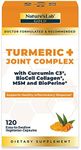 Nature's Lab Gold Turmeric Joint Complex - BioCell Collagen, Hyaluronic Acid, C3 Curcumin, MSM - 120 Capsules