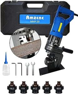 AMZCNC 110V 1200W Hydraulic Hole Punch Electric Hydraulic Hole Punching Tool Angle Steel Punching Tool Hole Digger for Steel Plate Iron Plate Aluminum Plate Copper Plate