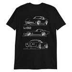 JG Infinite 1980 Sports car 'Vette Coupe L82 C3 Muscle Car Chevy Classic Cars Short-Sleeve T-Shirt L, Black