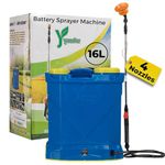 Yuvashakti Battery Spray Machine 12 Volt x 8 Ampere - Battery Sprayer for Agriculture, Gardening, Sanitization - Garden Sprayer with 16 ltrs Tank Capacity