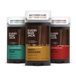 Every Man Jack Men’s Antiperspirant Deodorant Variety Set - Stay Fresh with Antiperspirant Men’s Deodorant - Odor Crushing, Long Lasting, Plant-Based, and No Harsh Chemicals - 73gm - 3pk