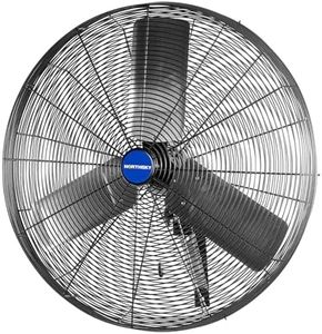 NORTHSKY 30 Inch Non-Oscillating Wall-Mount Fan, 7,250 CFM Airflow High-Velocity Industrial Fan, 2 Speeds, 1/4 HP, Heavy Duty Fans Indoor Ideal for Warehouse, Garage, Factory, UL Listed