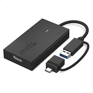 Plugable USB C to HDMI Adapter, Universal Video Graphics Adapter for USB 3.0 and USB-C Macs and Windows, Extend an HDMI Monitor up to 1080p@60Hz