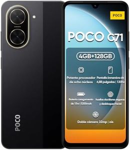Xiaomi POCO C71 4G Smartphone 4GB+128GB Black, UNISOC T7250 Octa-Core Processor, Immersive 6.88" 120Hz display, Massive 5200mAh battery, Clear 32MP AI dual camera (UK Version + 2 Years Warranty)
