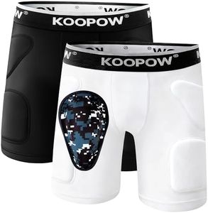 KOOPOW Youth Sliding Shorts Boys Baseball Cup Slider Shorts with Soft Protective Athletic Cup Baseball, Football, Lacrosse