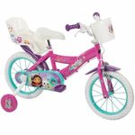 Toimsa Gabby Dollhouse 14 inch Bicycle, Kids Bike learn to ride, with training wheel stabilisers and mudguard, for children/youth age 4-6 Years, Pink