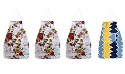 AAZEEM Cotton Kitchen Apron with Front Pocket Waterproof Back Restaurant For Men & Women UNISEX -(Pack of 4)