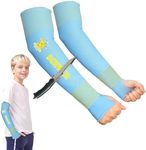 Schwer ANSI A6 Cut Resistant Arm Sleeves for Kids,Anti-friction, Anti-scratch,Kids Arm Compression Sleeves for Gardening, Outdoor activities, Sports，DIY (1 Pair, Blue)