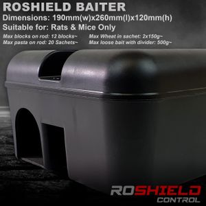 ROSHIELD Rat Trap Protector Box – Secure Rodent Bait Station