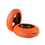 Oldbones Tire Warmers Tyre Warmers Set Racing Motorcycle Superbike Tyre Heater Cover Front 120 Rear 180/190 / 200 With 220V & UK Plug In Orange Single Temp