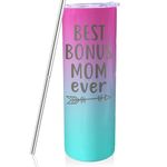 Mothers Day Gifts for Mother in Law Best Bonus Mom Gifts from Daughter Son 20oz Pink Gradient Travel Cup Gift Set for Stepmom Christmas Birthday Presents for Stepmother Tumbler with Lid Straw