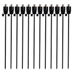 12x Black 146cm Garden Fire Tiki Torch - Barrel - Oil Paraffin Outdoor Candle Flames Lantern Light - by Harbour Housewares