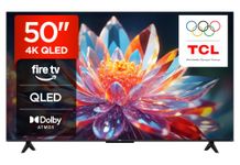 TCL 50T6C-UK 50 Inch QLED 4K HDR TV, Fire TV (Smart TV with Dolby Vision & Atmos, HDR10+, Press & Ask Alexa, 2025 Model)