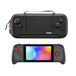 tomtoc Carrying Case for Hori Nintendo Switch Split Pad Pro Controller, Hard Shell Protective Travel Bag with 30 Game Cartridges, Switch Binbok Joy Pad Controllers case, Shockproof, Lightweight