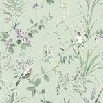 CROWN Mariko Mint/Plum Paper Wallpaper