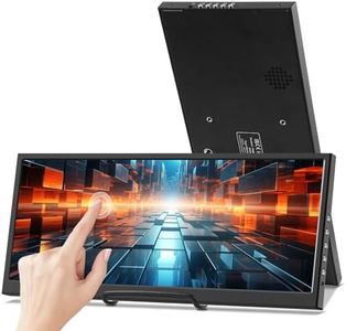 12.3 Inch Touchscreen Secondary Monitor, IPS Stretched Bar LCD Travel Touch Display 1920 * 720 HDMI USBC, Portable Touch Screen for Laptop Computer Windows Aida64 GPU CPU RAM Monitoring