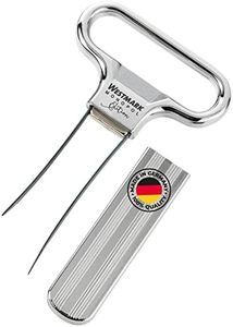 Westmark Monopol Germany Steel Two-Prong Cork Puller with Cover (Silver Satin)