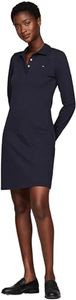 Tommy Hilfiger Robe Polo Femme 1985 Pique Polo Dress Slim Fit, Bleu (Desert Sky), XXL
