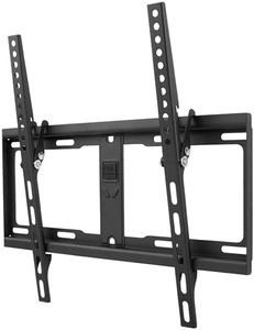 One For All TV Bracket – Tilt (15°) Wall Mount – Screen size 32-65 Inch - For All types of TVs (LED LCD Plasma) – Max Weight 100kgs – VESA 200x200 to 400x400 - Black - WM4421
